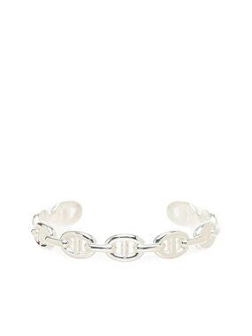 Hermes Chaine D'ancre Enchainee ST Bangle Silver Bracelet